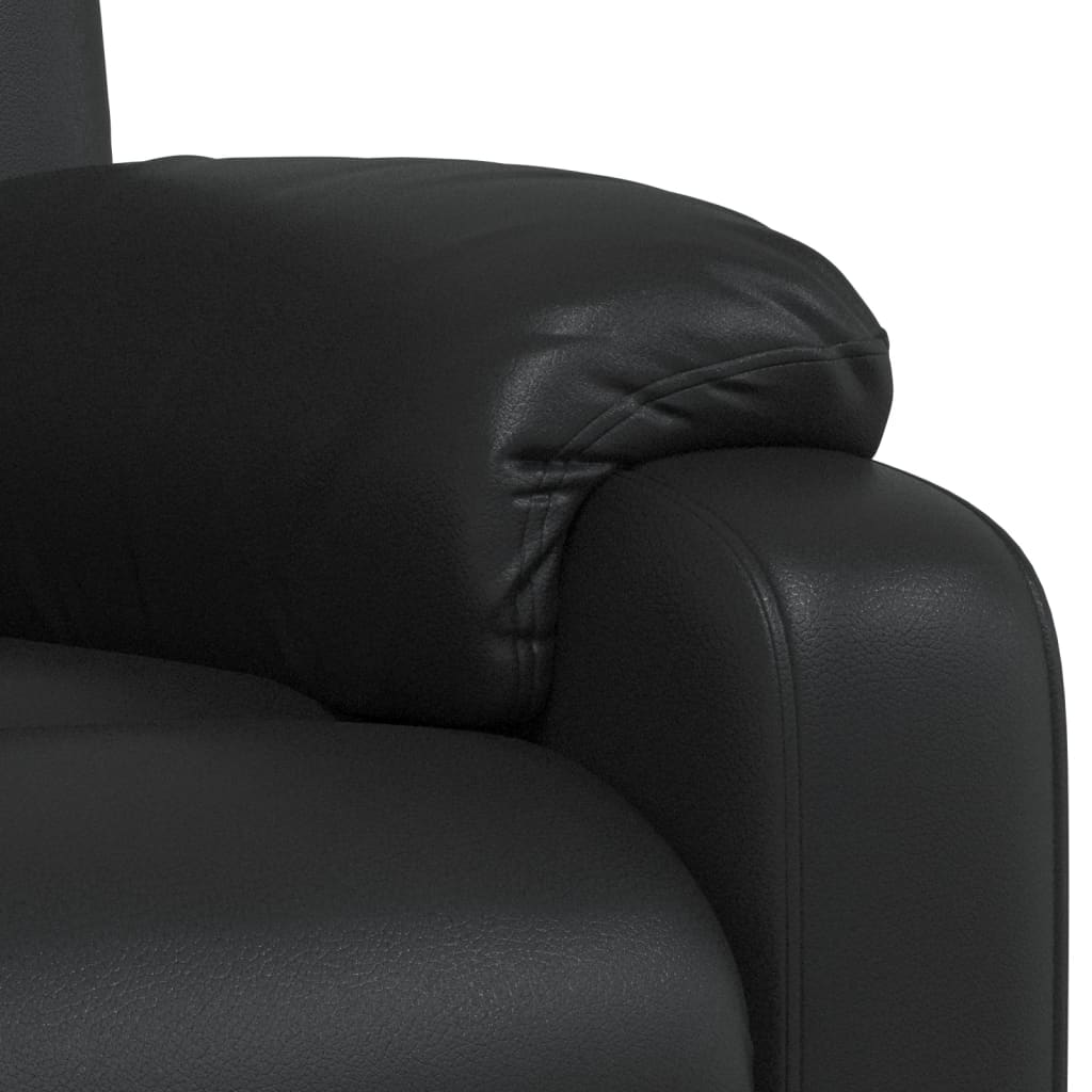 vidaXL Fauteuil inclinable Noir Similicuir