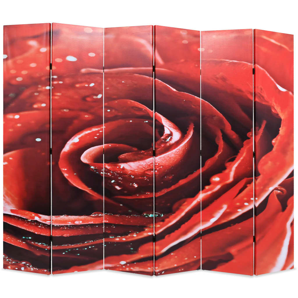 vidaXL Cloison de séparation pliable 228 x 170 cm Rouge rose