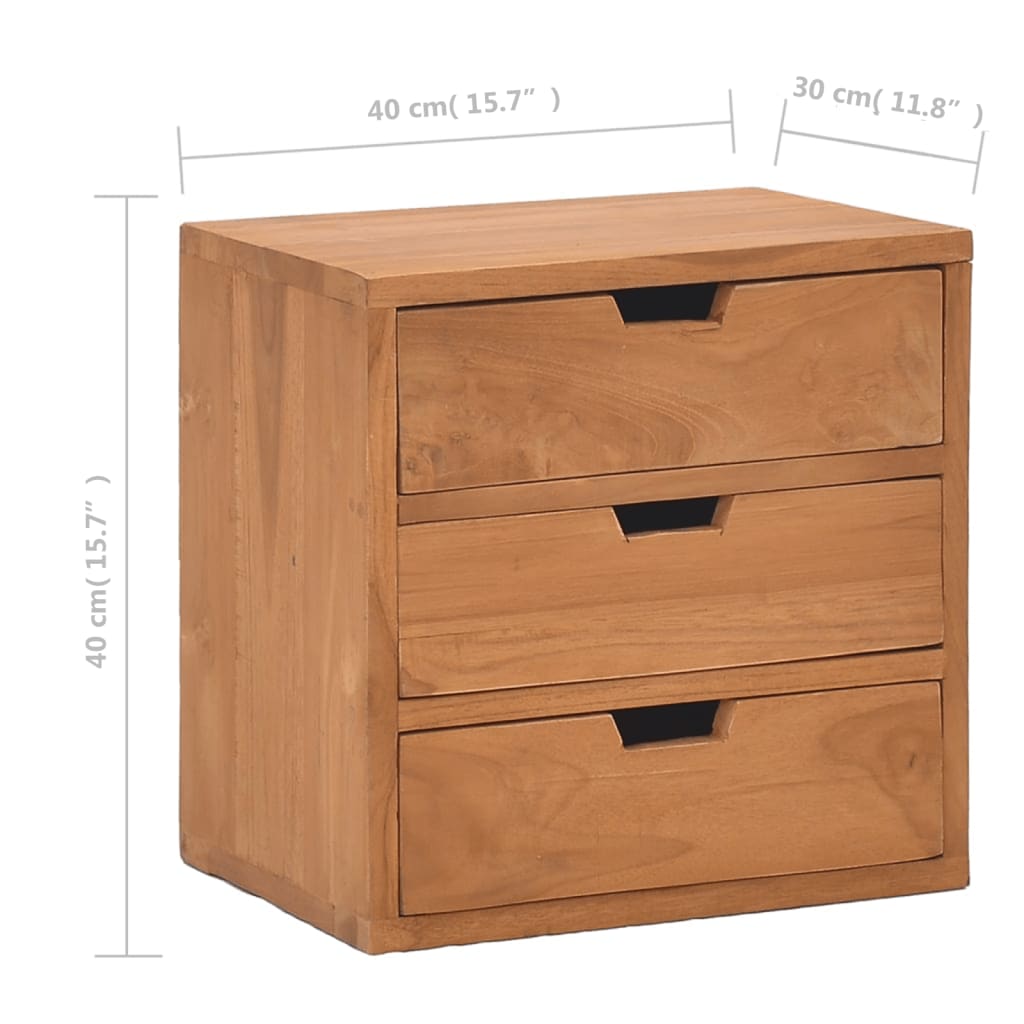 vidaXL Table de chevet 40x30x40 cm Bois de teck solide