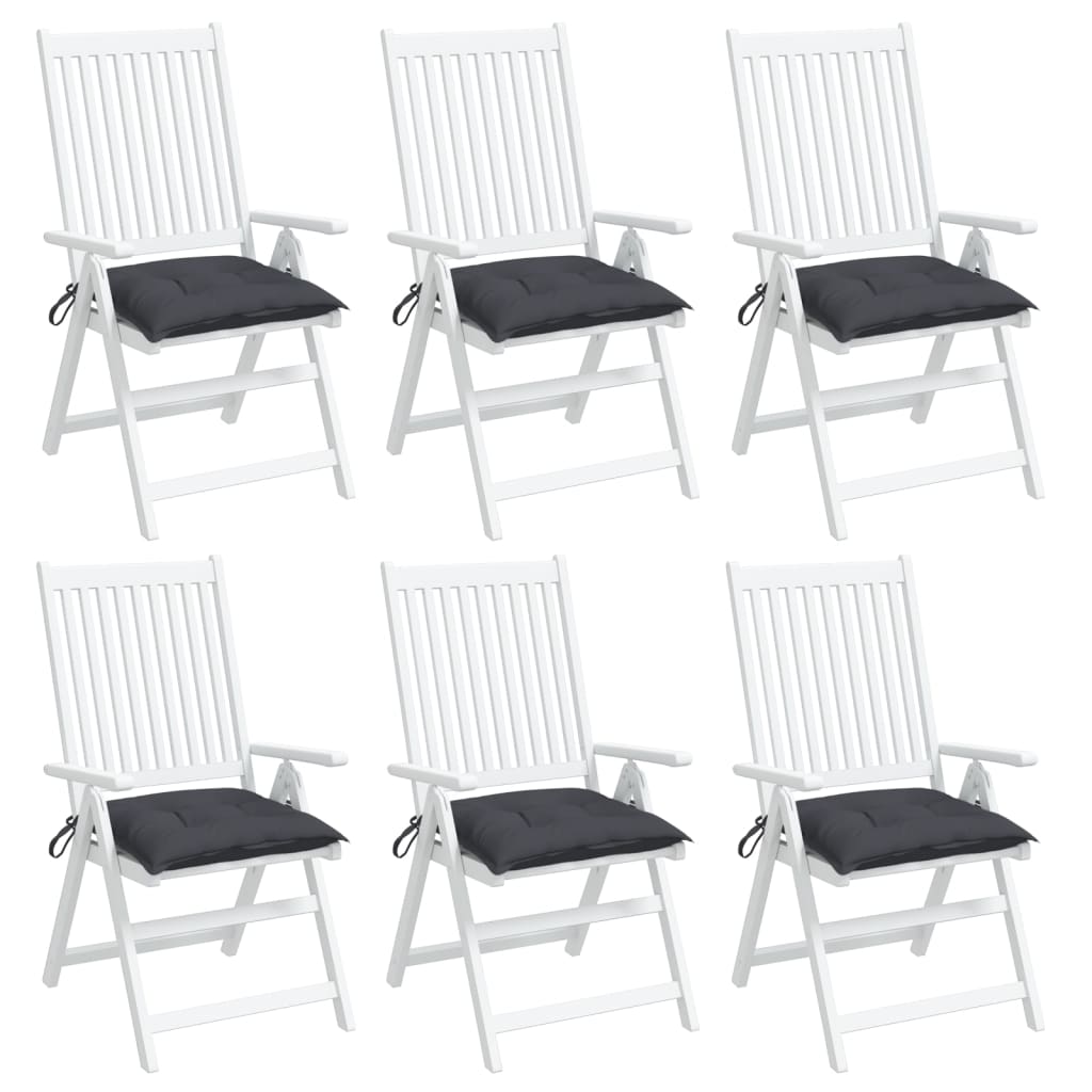 vidaXL Coussins de chaise lot de 6 anthracite 50x50x7 cm tissu oxford