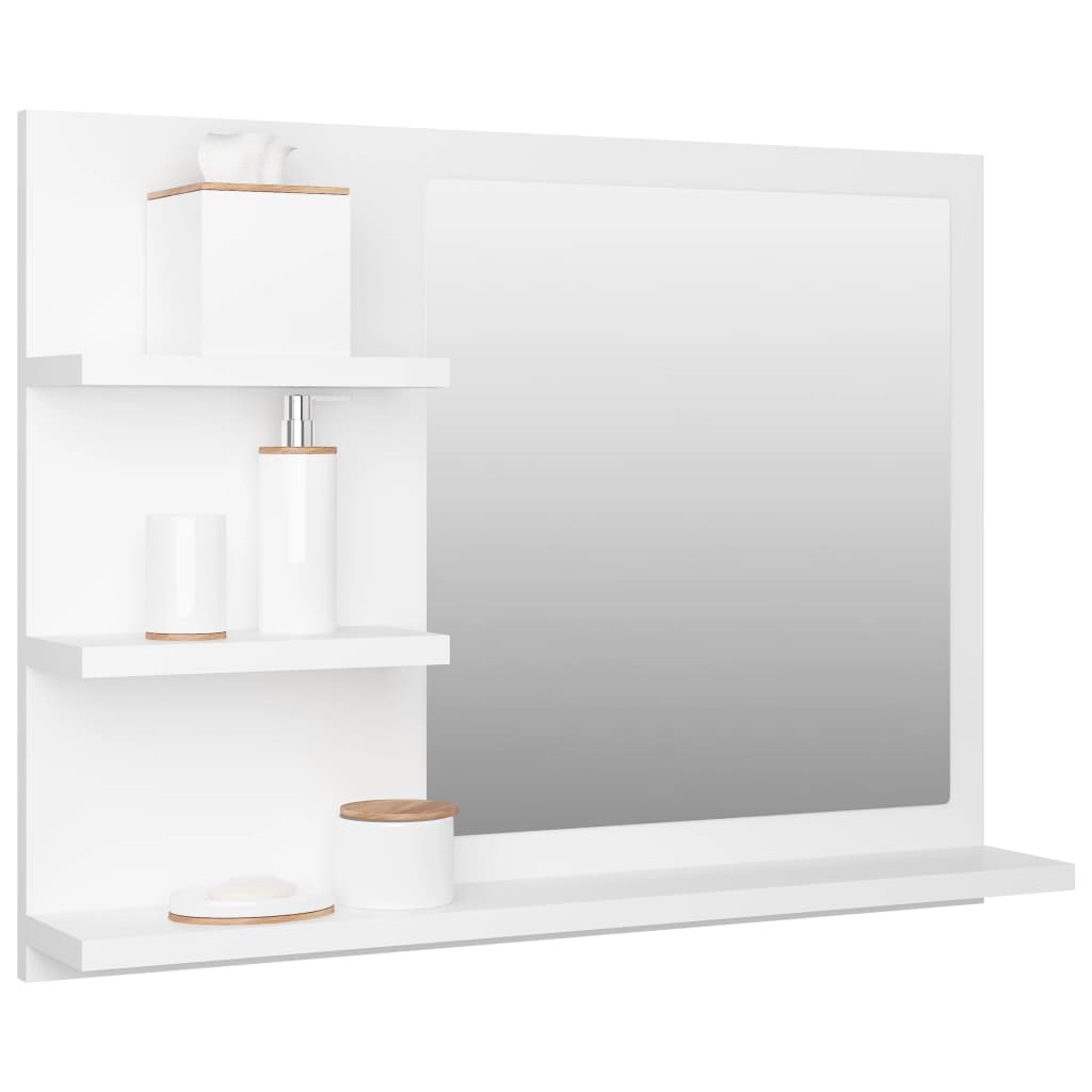 vidaXL Miroir de salle de bain Blanc 60x10,5x45 cm Aggloméré