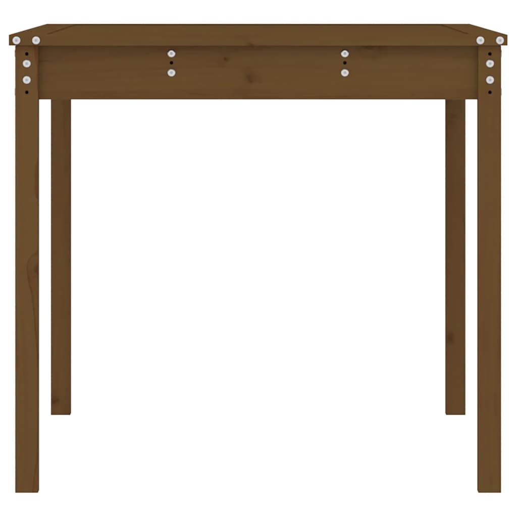 vidaXL Table de jardin marron miel 121x82,5x76 cm bois massif de pin