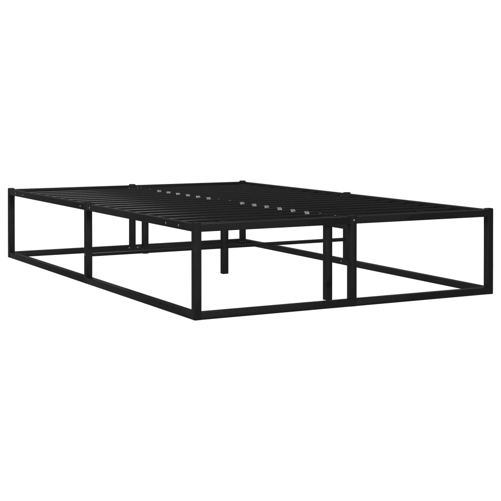 vidaXL Cadre de lit sans matelas noir métal 120x200 cm