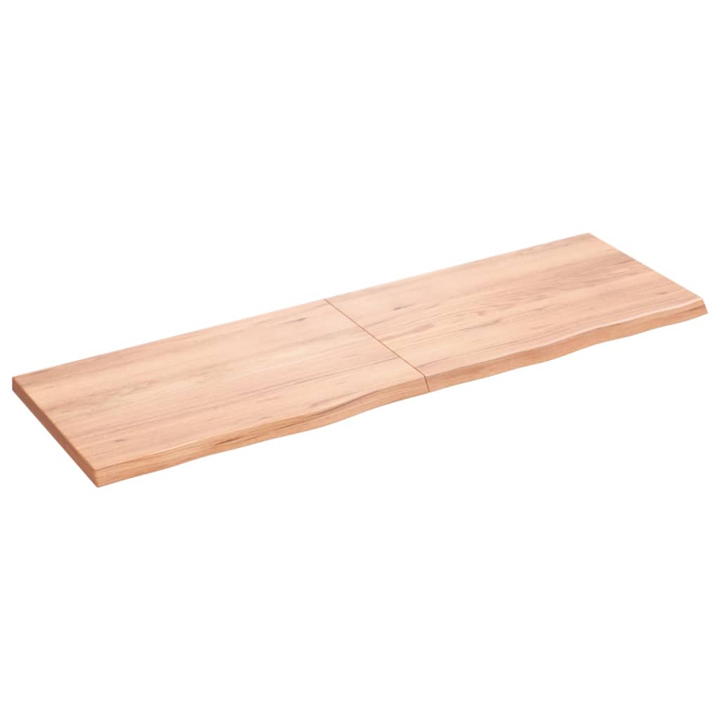 vidaXL Dessus de table marron clair bois chêne massif traité