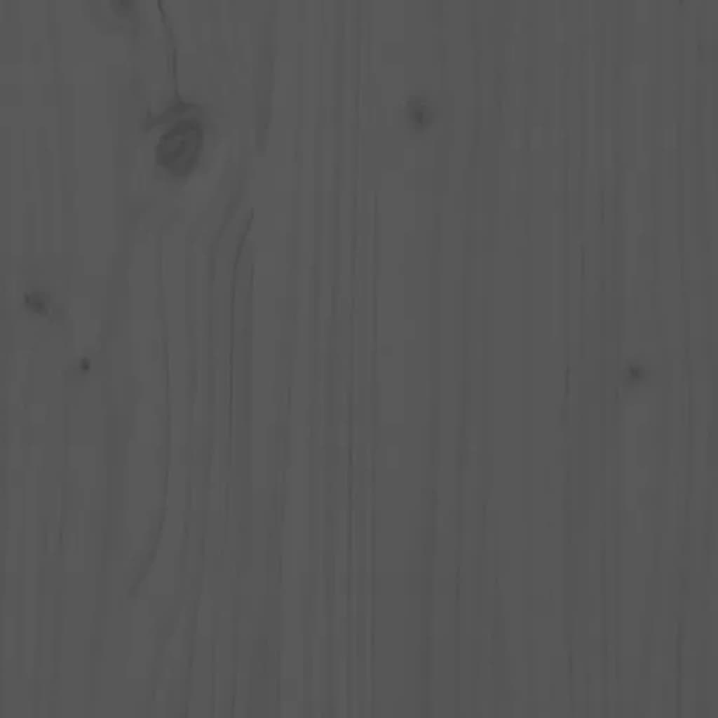 vidaXL Lit coulissant Gris Bois de pin solide 2x(90x200) cm
