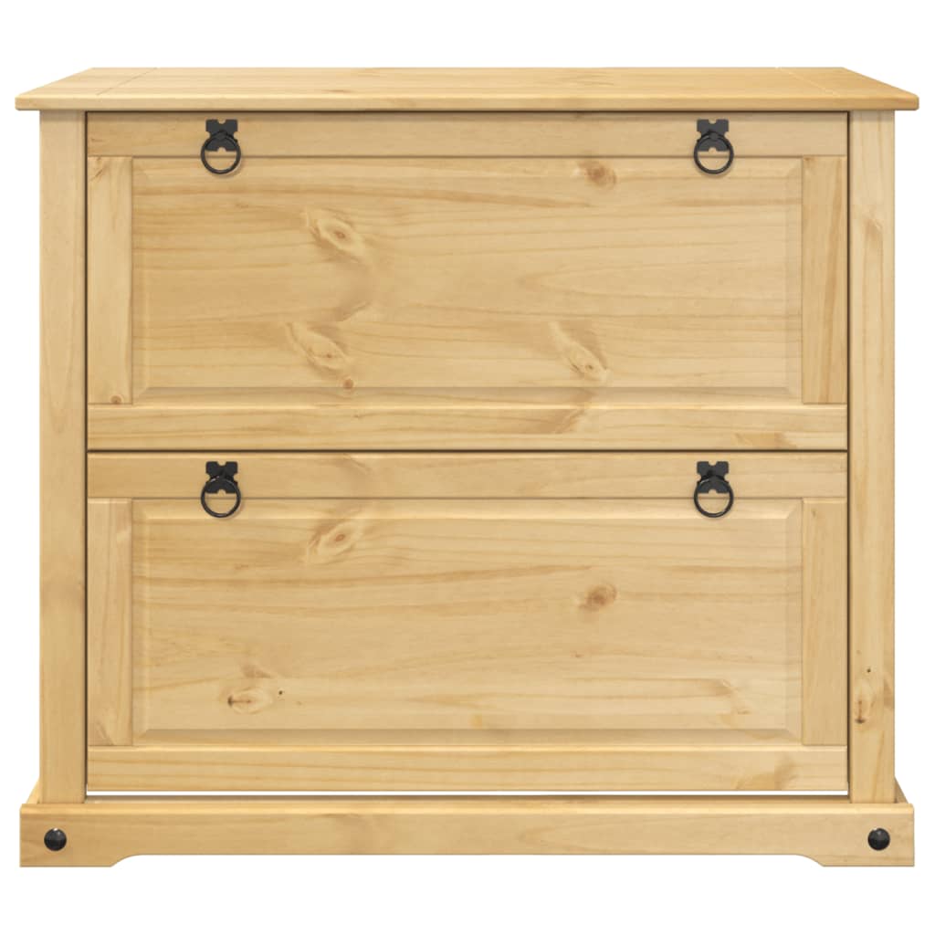 vidaXL Armoire à chaussures Corona 99x32x85 cm bois de pin massif