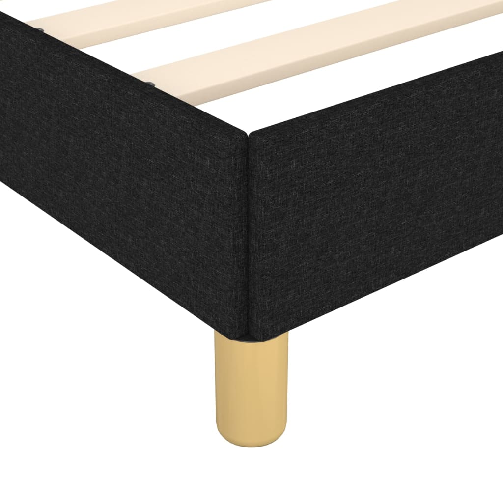 vidaXL Cadre de lit avec tête de lit sans matelas noir 90x190 cm tissu