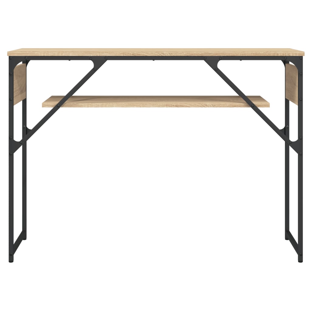 vidaXL Table console avec étagère chêne sonoma 105x30x75 cm