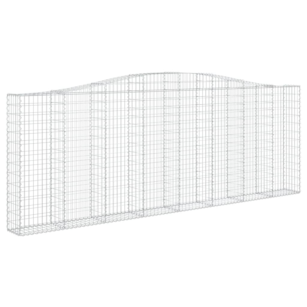 vidaXL Paniers à gabions arqués 25 pcs 400x30x140/160 cm Fer galvanisé