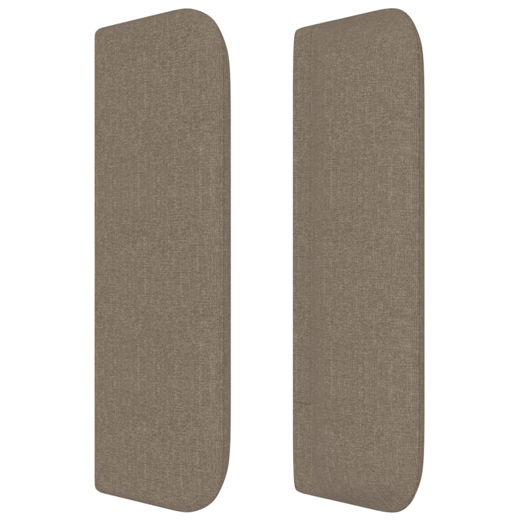 vidaXL Tête de lit avec oreilles Taupe 93x16x78/88 cm Tissu