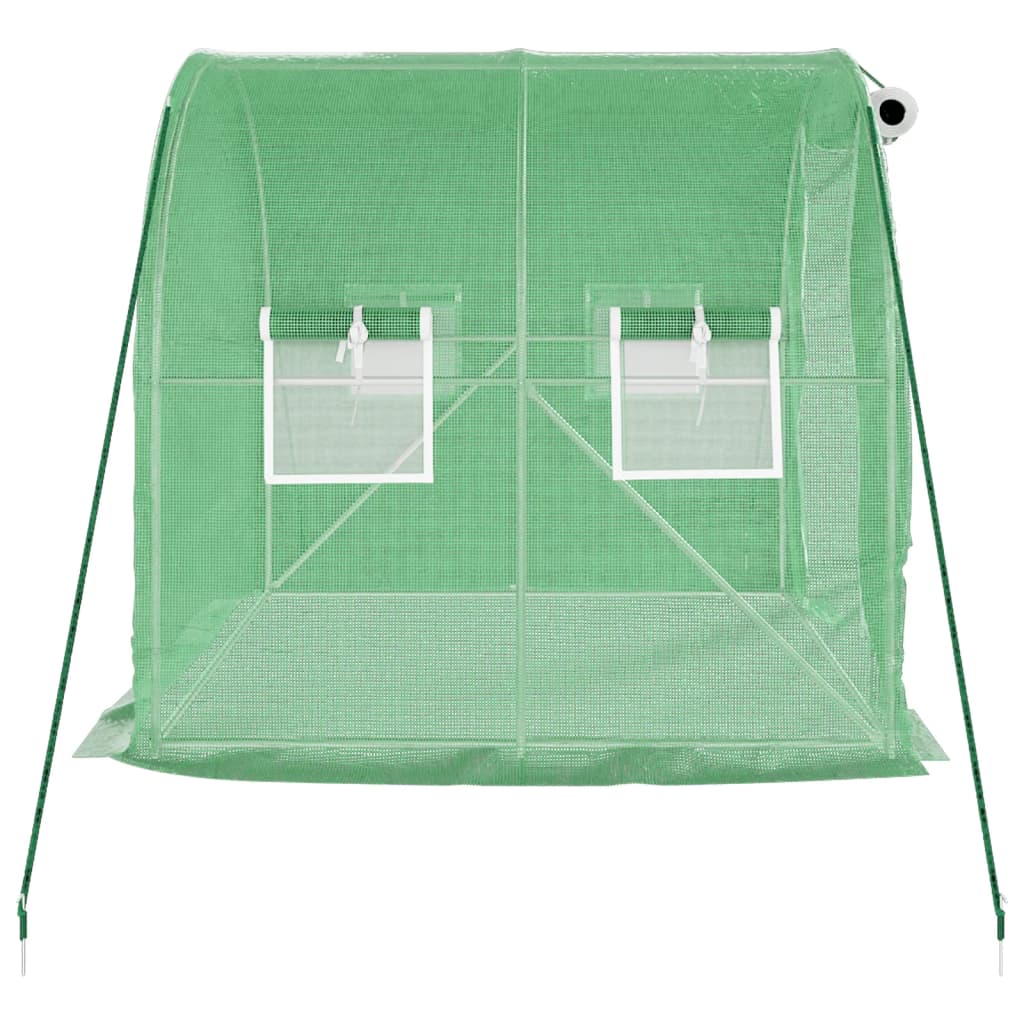 vidaXL Serre avec cadre en acier vert 4 m² 2x2x2 m