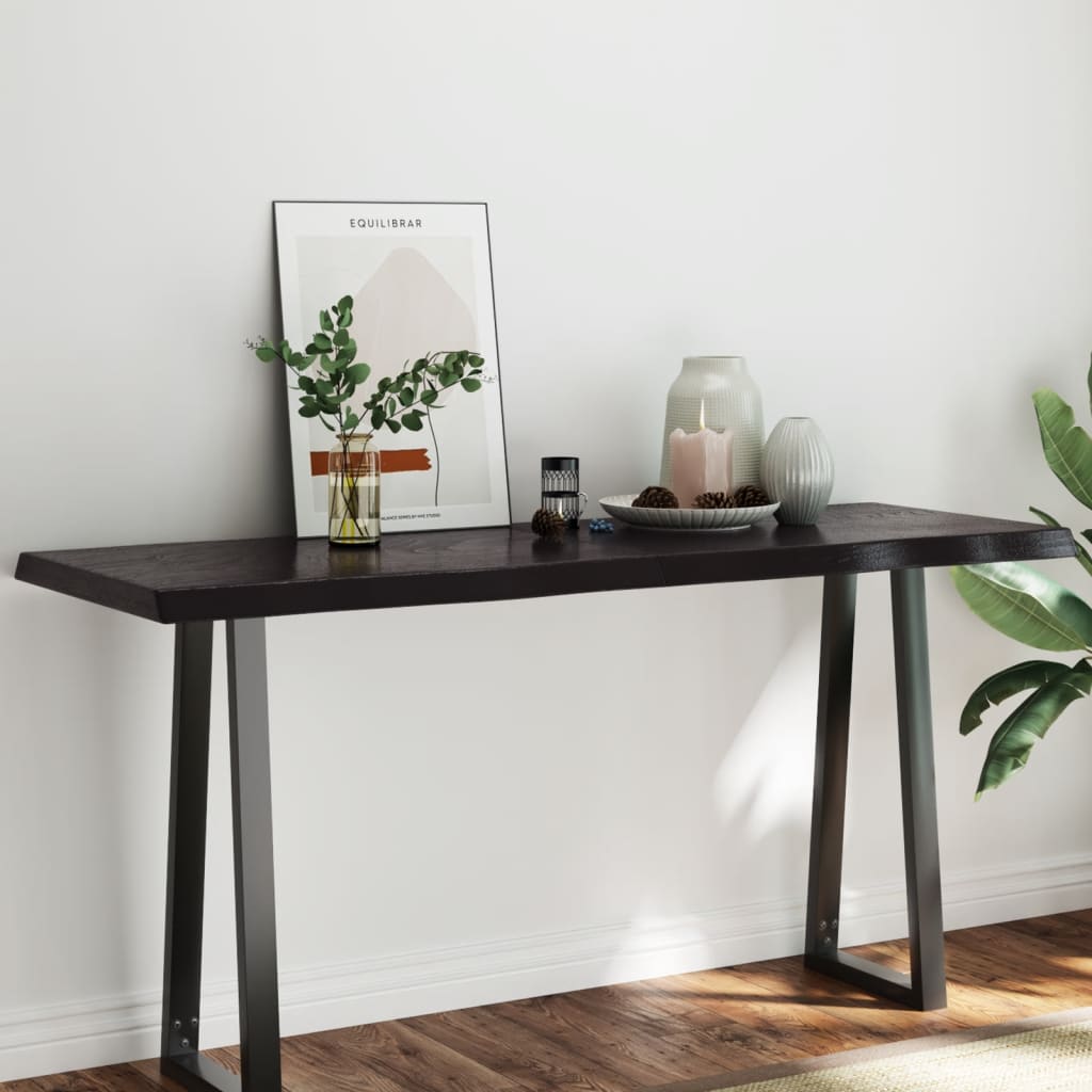 vidaXL Dessus de table bois massif traité bordure assortie