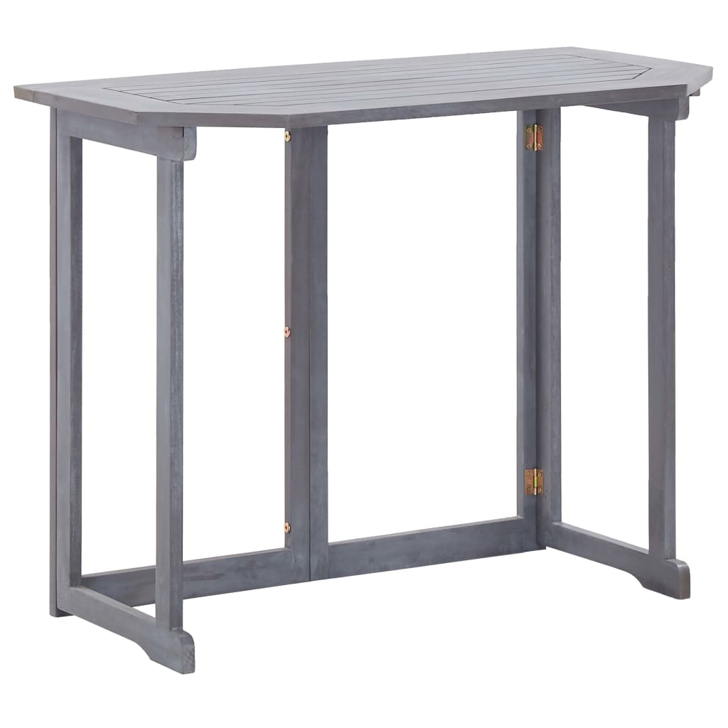 vidaXL Ensemble de bistro 4 pcs Bois d'acacia solide Gris