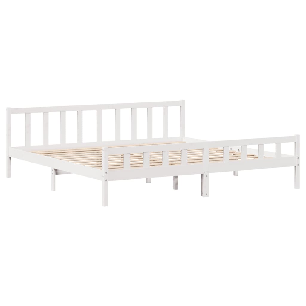 vidaXL Cadre de lit sans matelas blanc 180x200 cm bois massif de pin