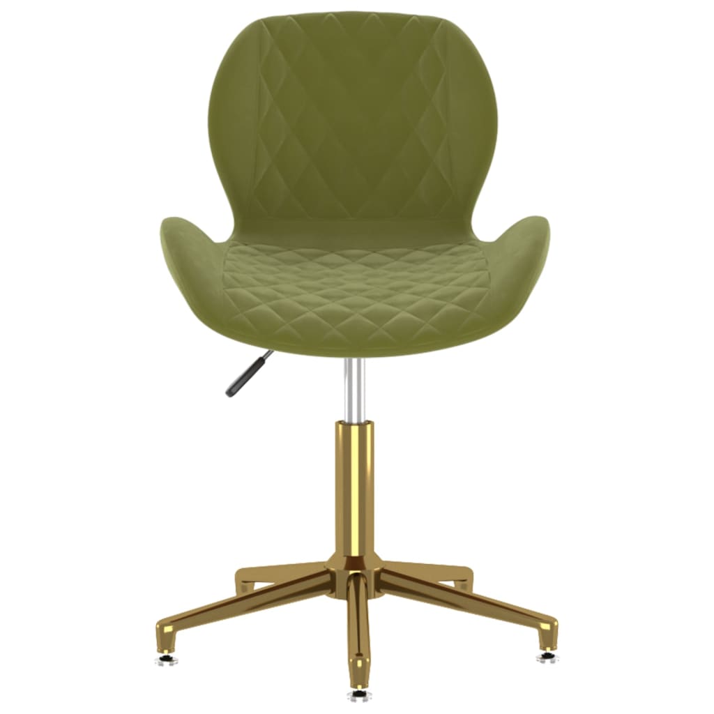 335042 vidaXL Swivel Dining Chair Light Green Velvet