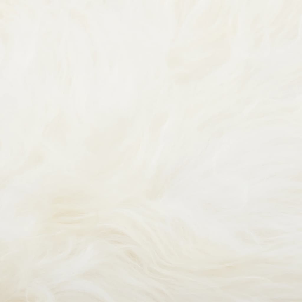 vidaXL Housse de chaise en peau de mouton islandaise Crème 70x110 cm