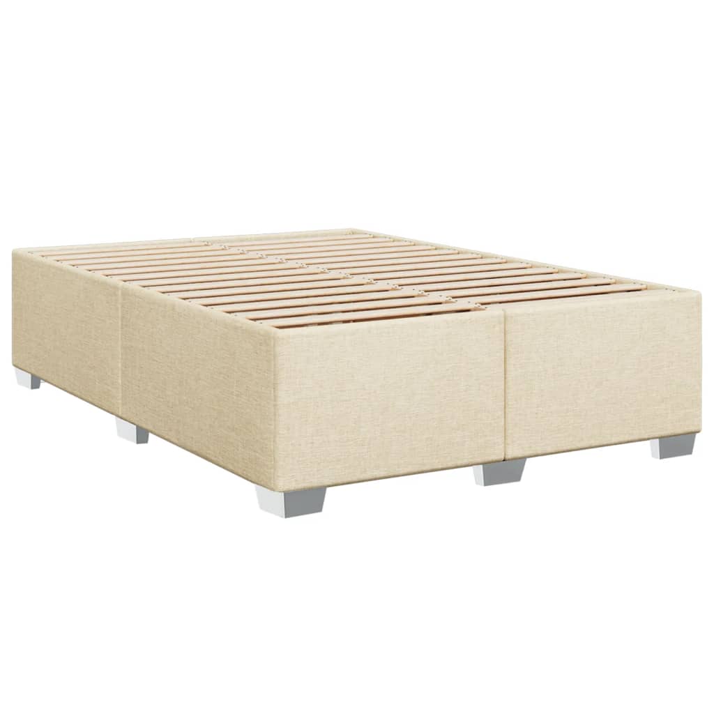 vidaXL Cadre de lit sans matelas crème 160x200 cm tissu