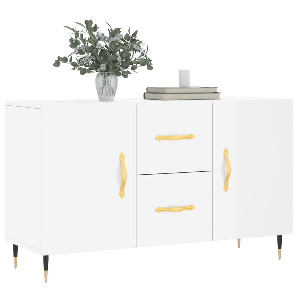 vidaXL Buffet blanc brillant 100x36x60 cm bois d'ingénierie