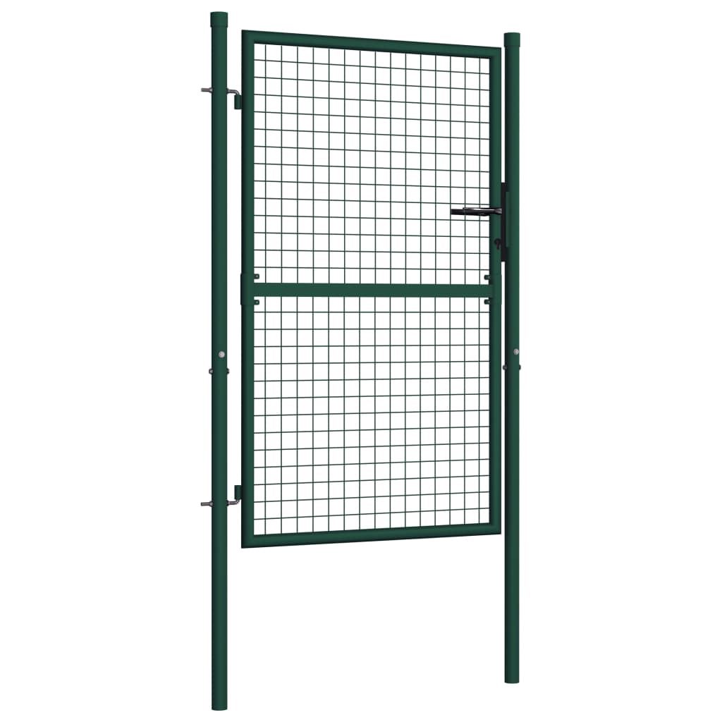 vidaXL Portail de clôture acier 100x125 cm vert