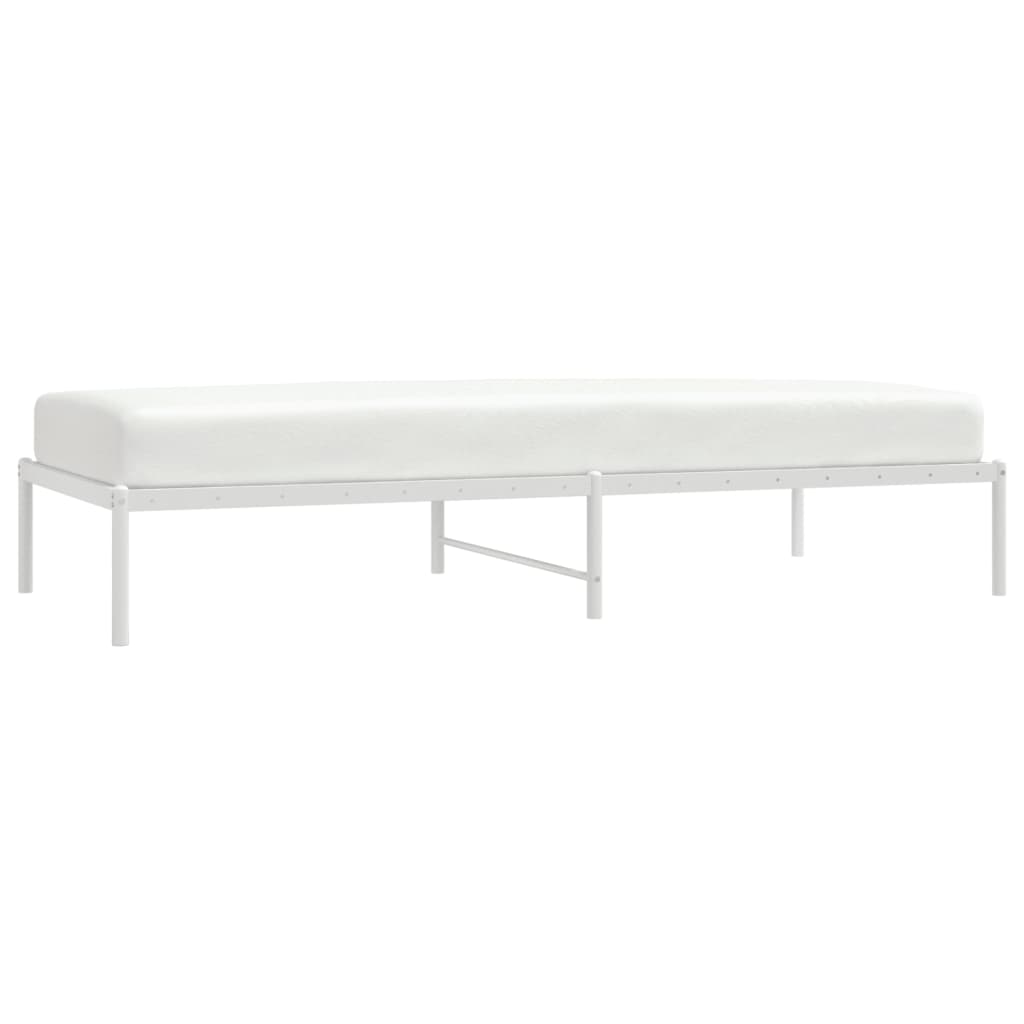 vidaXL Cadre de lit métal sans matelas blanc 90x200 cm