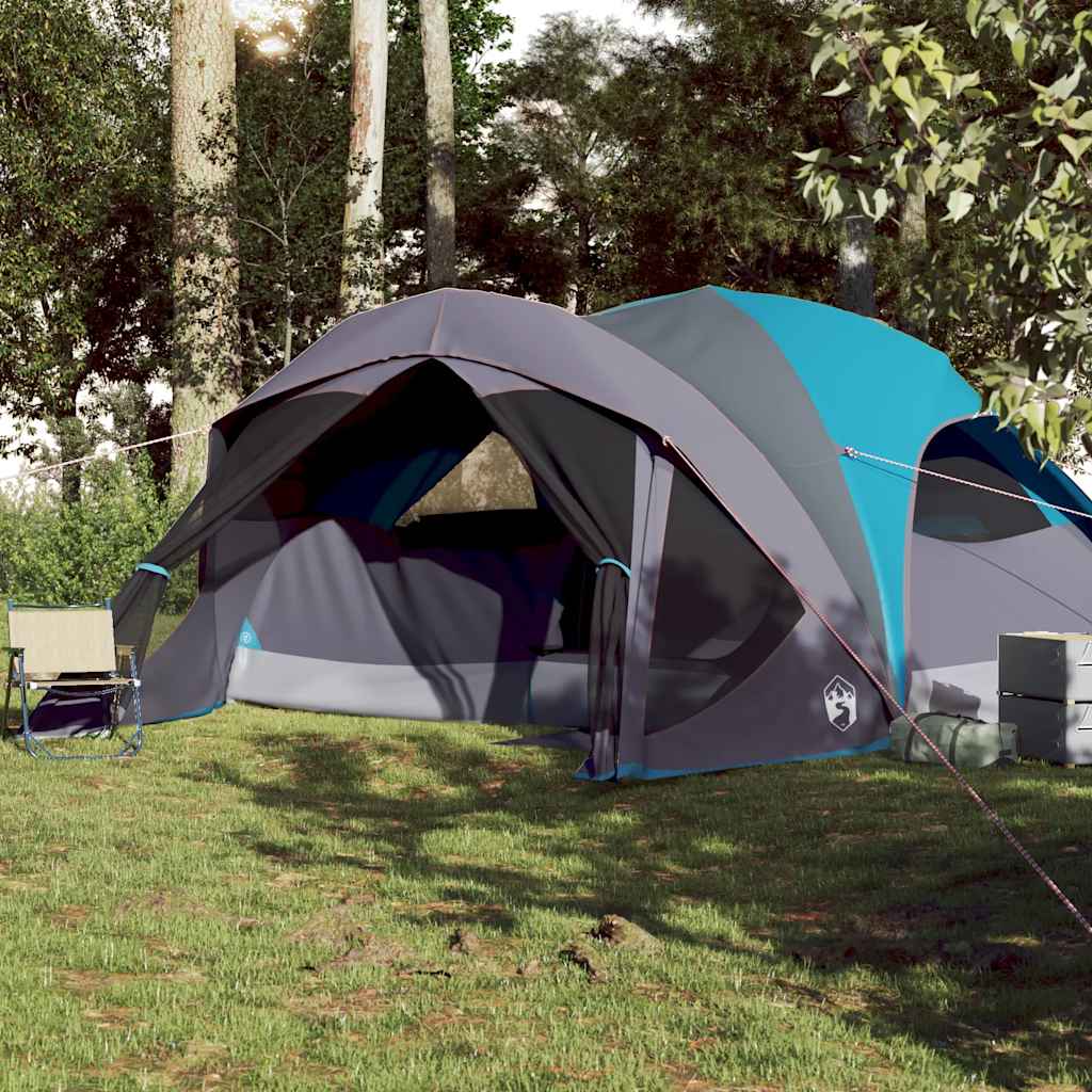 vidaXL Tente de cabine familiale 6 personnes bleu imperméable