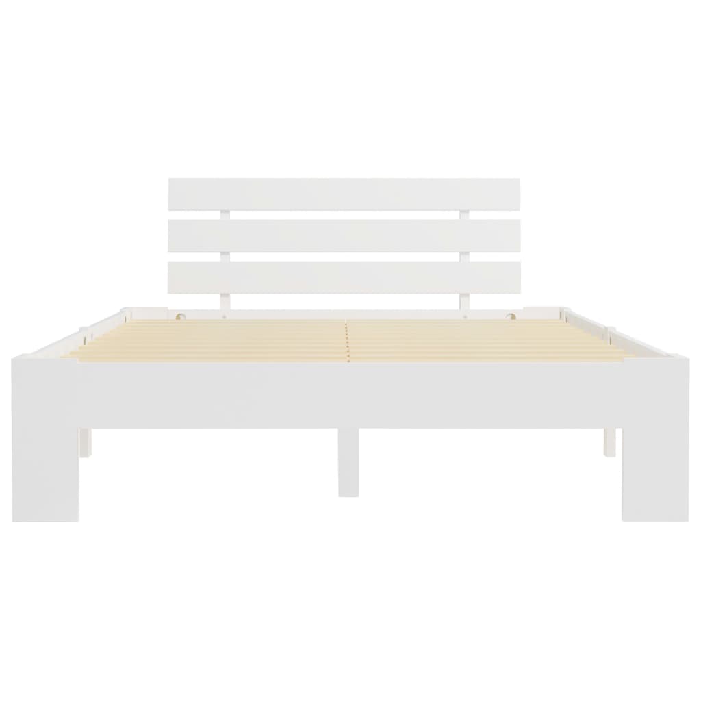 vidaXL Cadre de lit sans matelas blanc bois de pin massif 120x200 cm