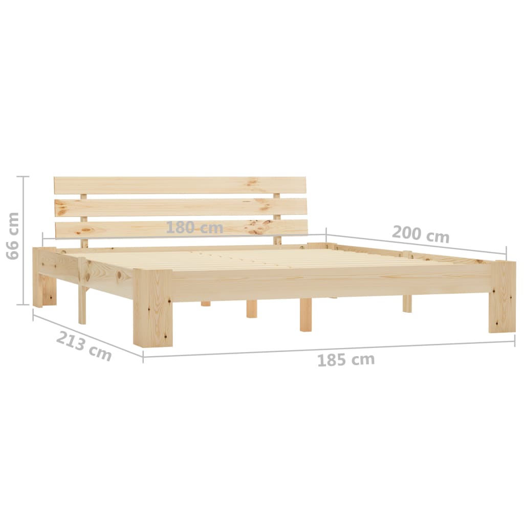 vidaXL Cadre de lit sans matelas 180x200 cm bois massif de pin