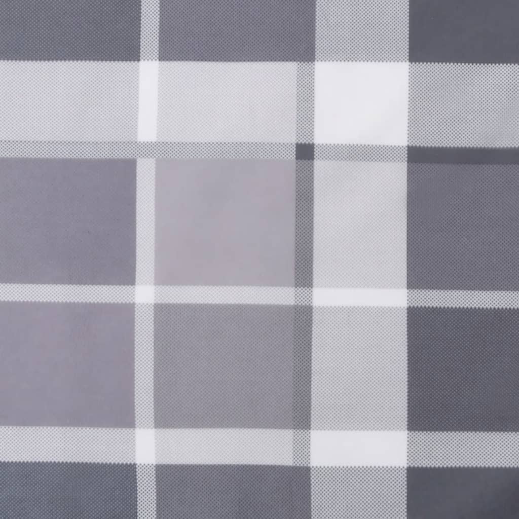 vidaXL Coussin de palette motif à carreaux gris 50x40x12 cm tissu