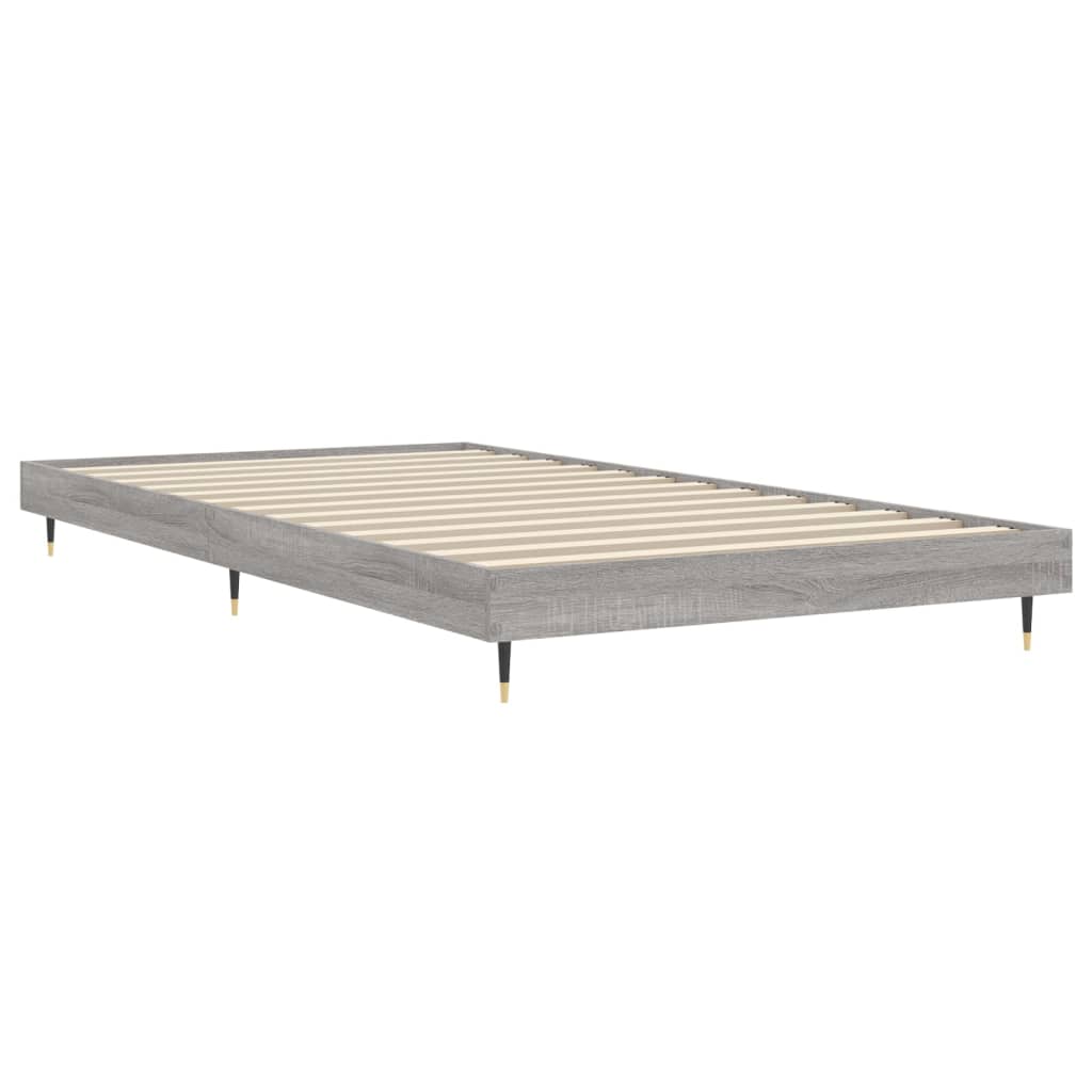 vidaXL Cadre de lit sans matelas sonoma gris 90x190 cm