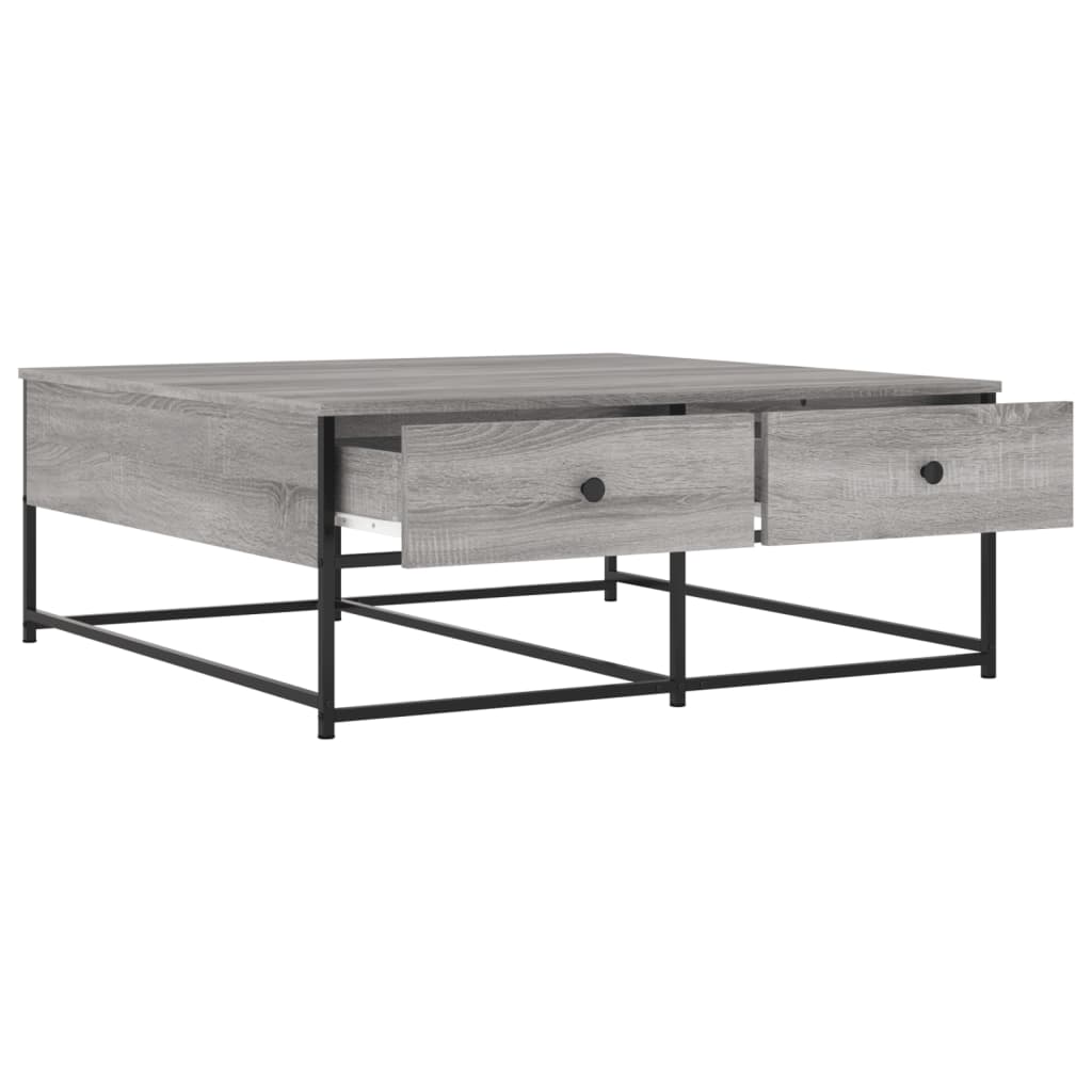 vidaXL Table basse sonoma gris 100x99x40 cm bois d'ingénierie