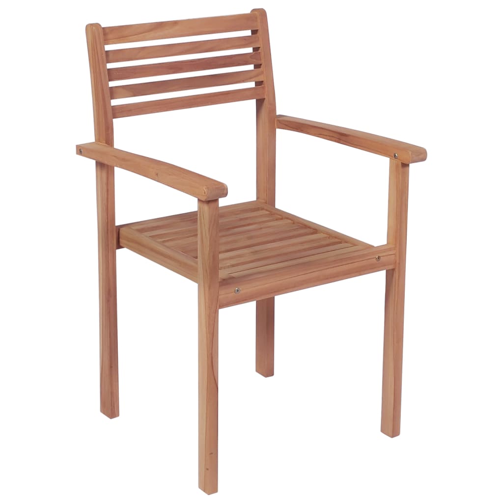 vidaXL Chaises de jardin lot de 2 et coussins crème Bois teck massif