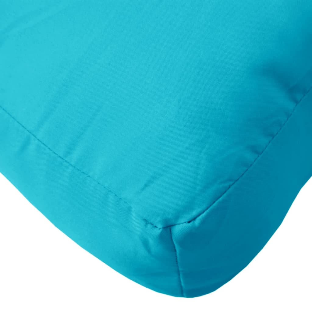 vidaXL Coussin de palette turquoise 50x50x12 cm tissu