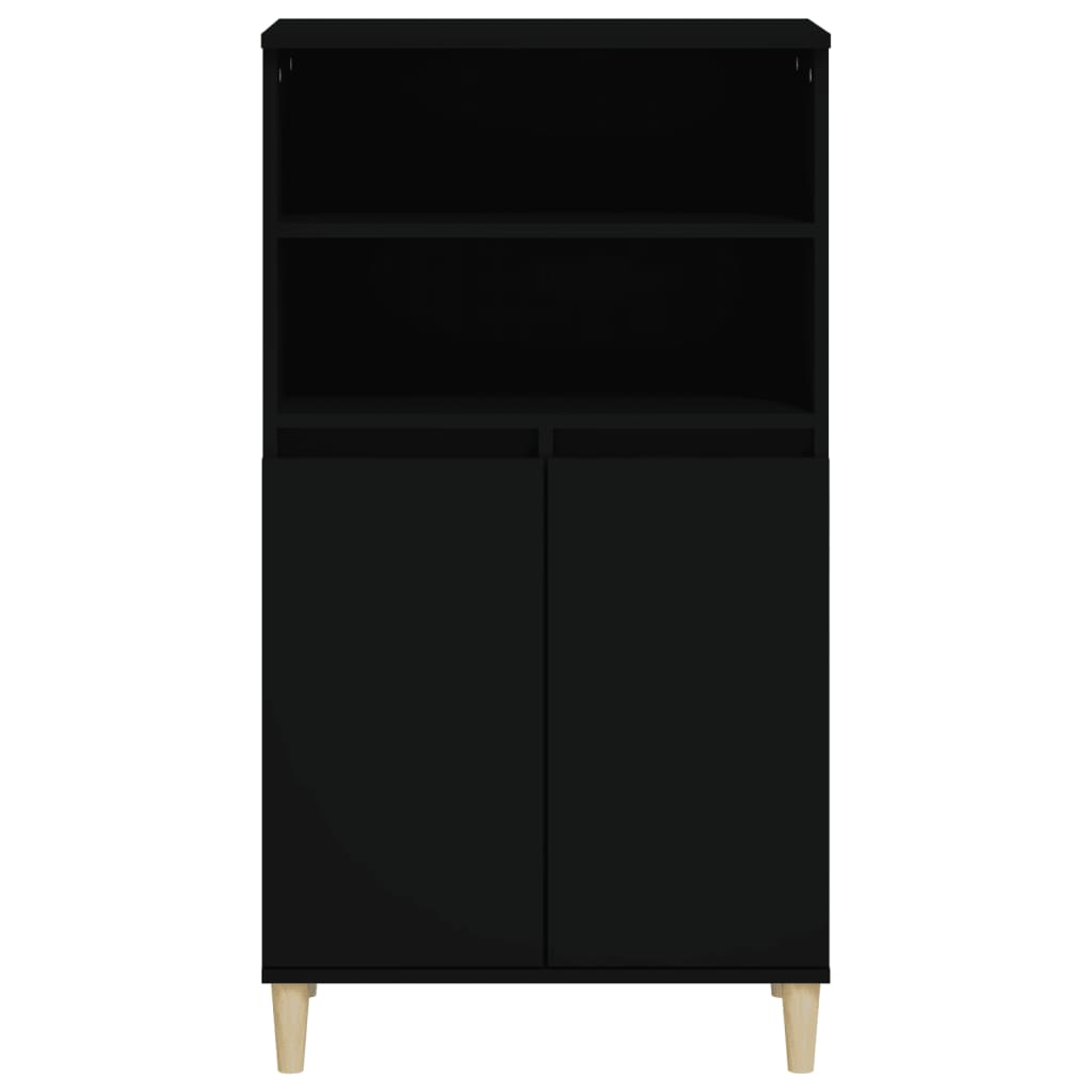 vidaXL Buffet haut Noir 60x36x110 cm Bois d'ingénierie