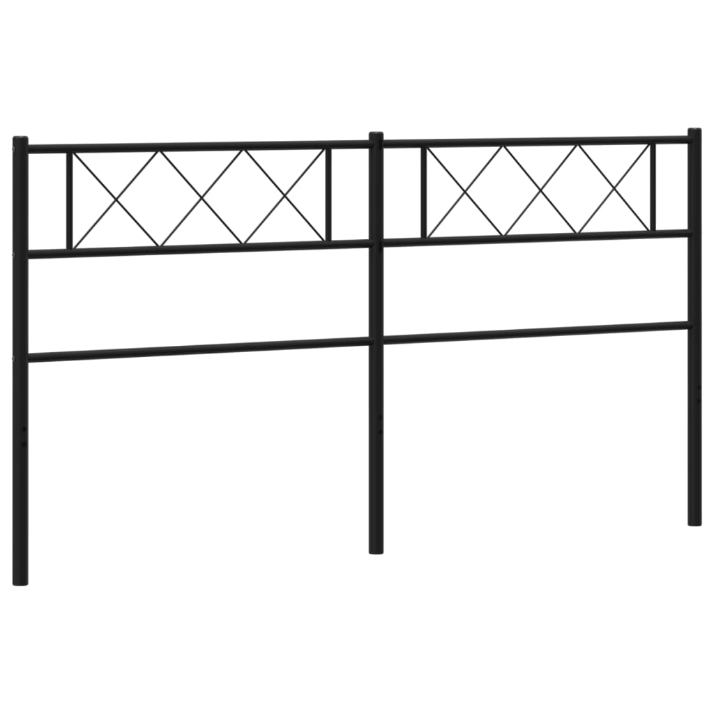 vidaXL Tête de lit métal noir 180 cm