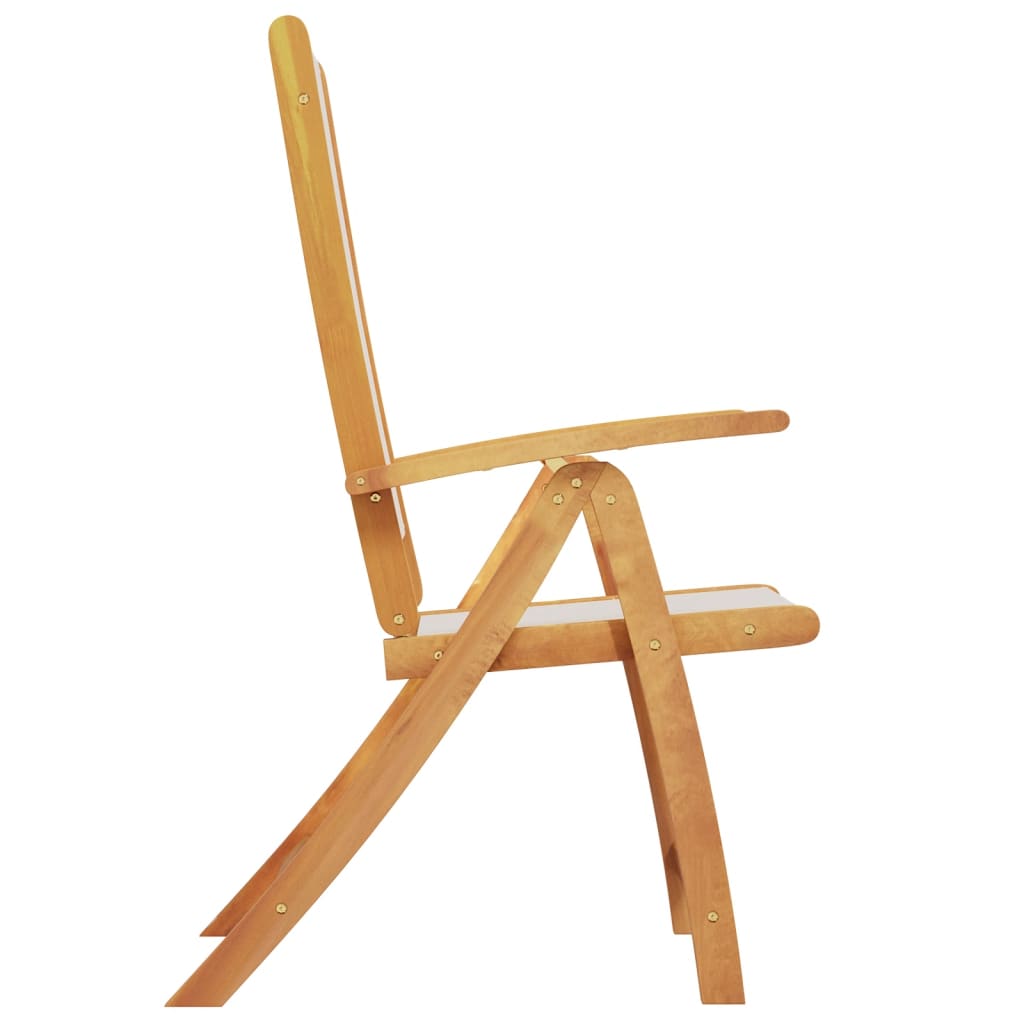 vidaXL Chaises pliables de jardin lot de 2 bois d'acacia et textilène