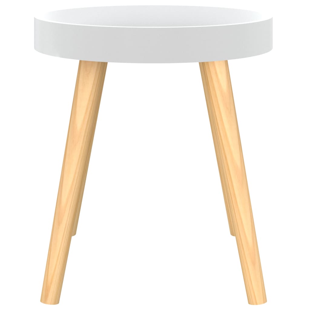 vidaXL Table d'appoint Blanc 38x38x40 cm Bois ingénierie et pin massif