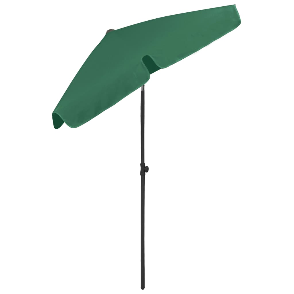 vidaXL Parasol de plage vert 180x120 cm
