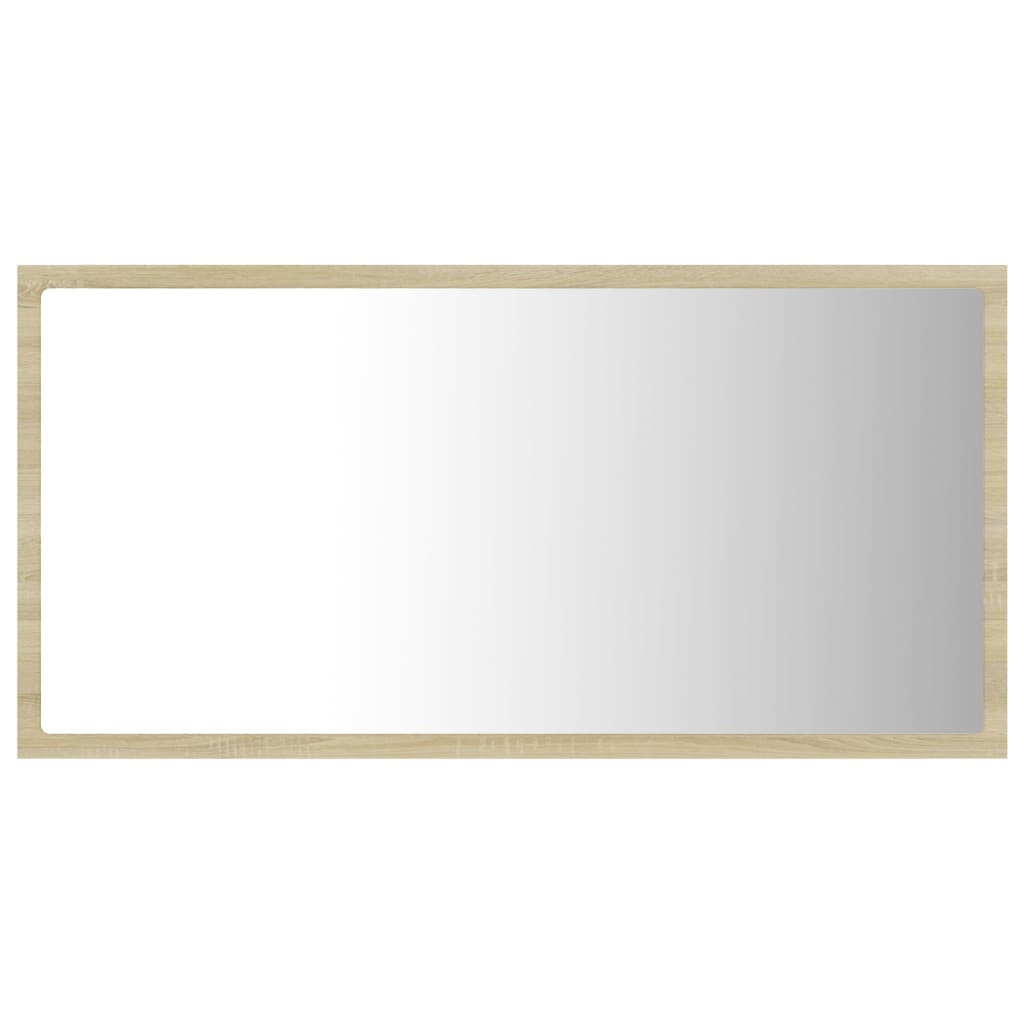 vidaXL Miroir LED de salle de bain Chêne sonoma 80x8,5x37 cm Acrylique