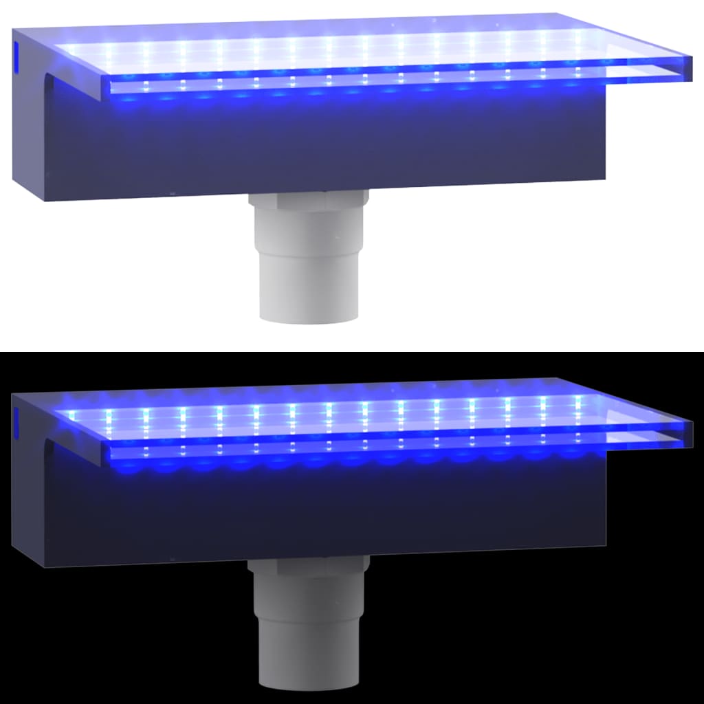 vidaXL Déversoir pour cascade avec LED RVB Acrylique 30 cm
