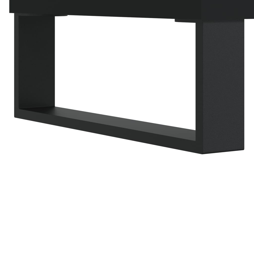 vidaXL Armoire à disques noir 84,5x38x89 cm bois d'ingénierie