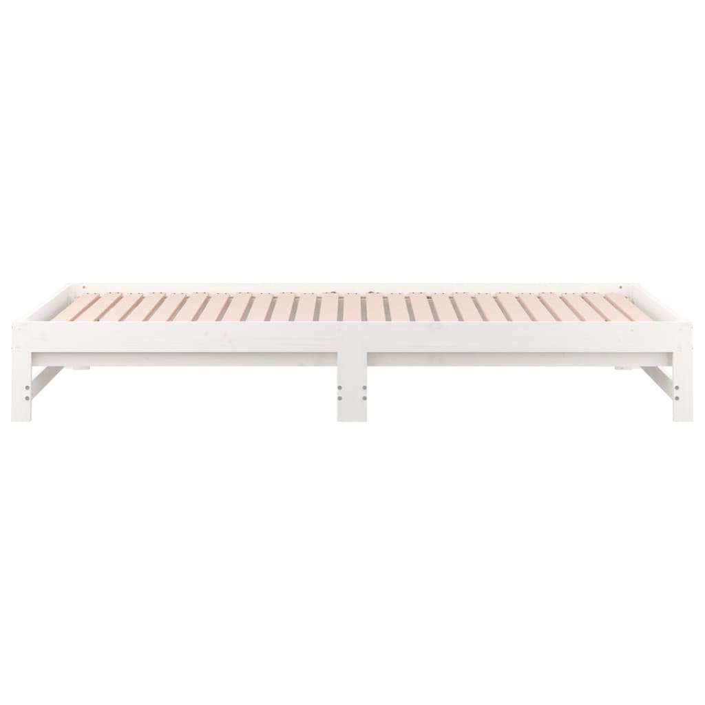 vidaXL Lit coulissant sans matelas blanc 2x(90x200) cm