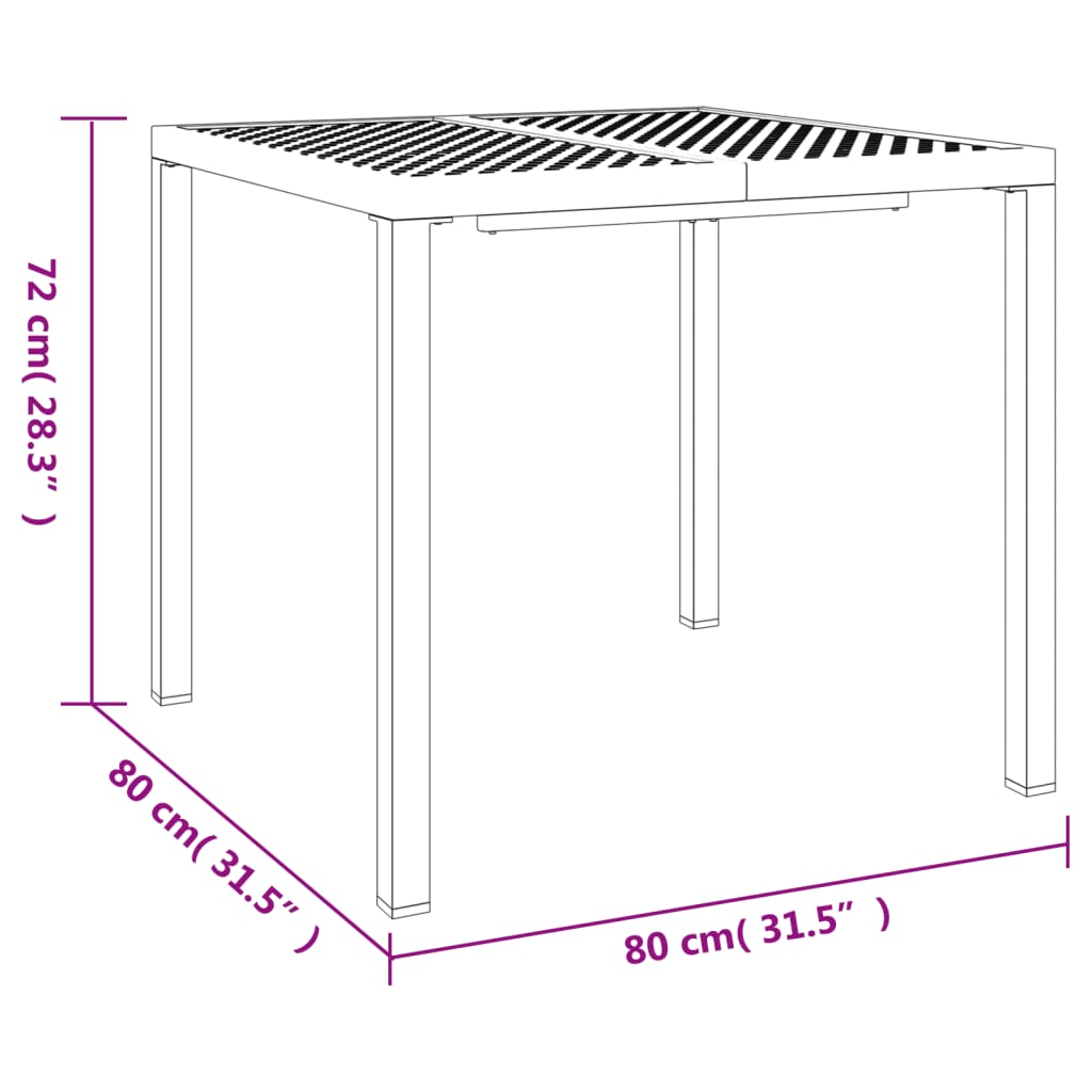 vidaXL Ensemble à manger de jardin 3 pcs anthracite acier