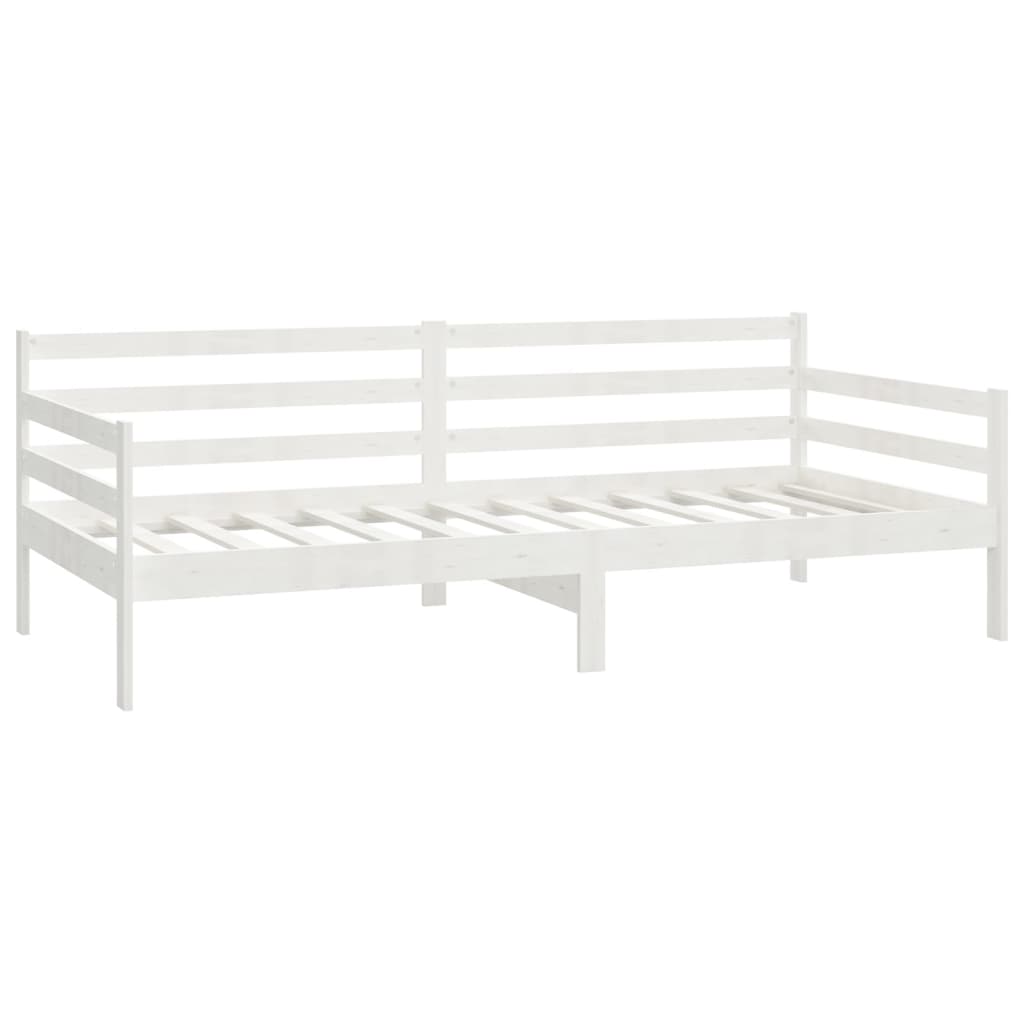 vidaXL Lit Blanc Bois de pin massif 90x200 cm