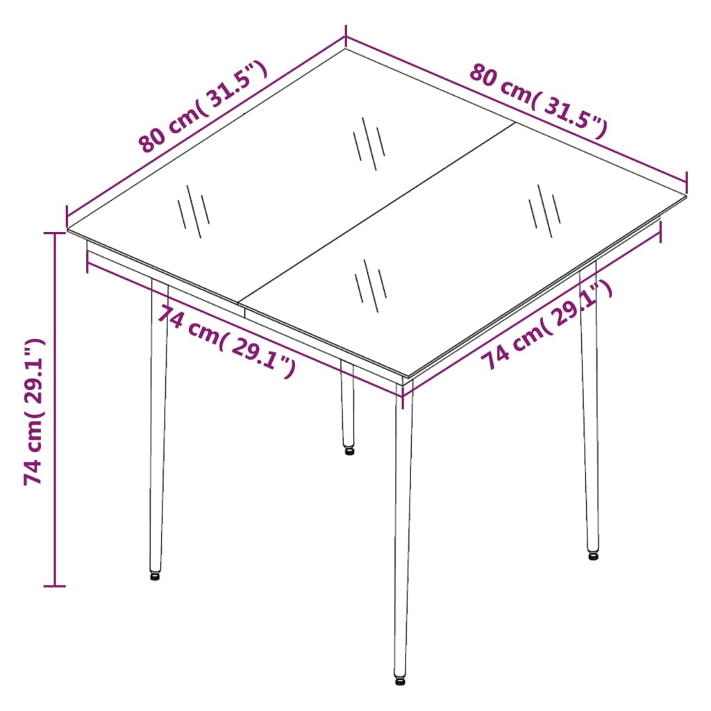 vidaXL Ensemble à manger de jardin 3 pcs Gris foncé