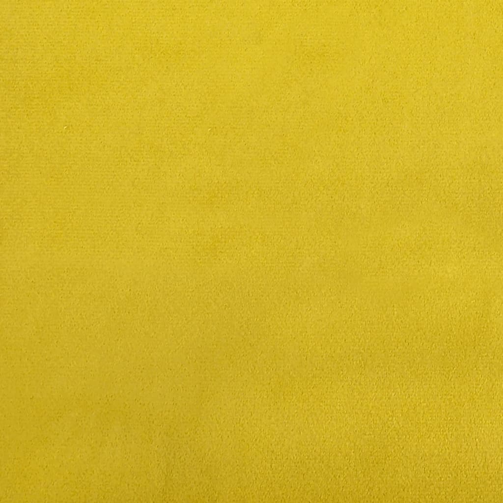 vidaXL Lit de jour avec lit gigogne jaune 100x200 cm velours
