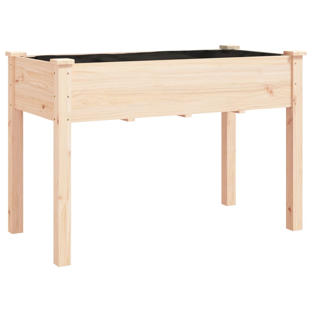 vidaXL Jardinière avec doublure 118x59x76 cm bois massif de sapin