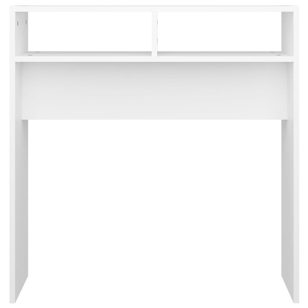 vidaXL Table console blanc 78x30x80 cm bois d'ingénierie