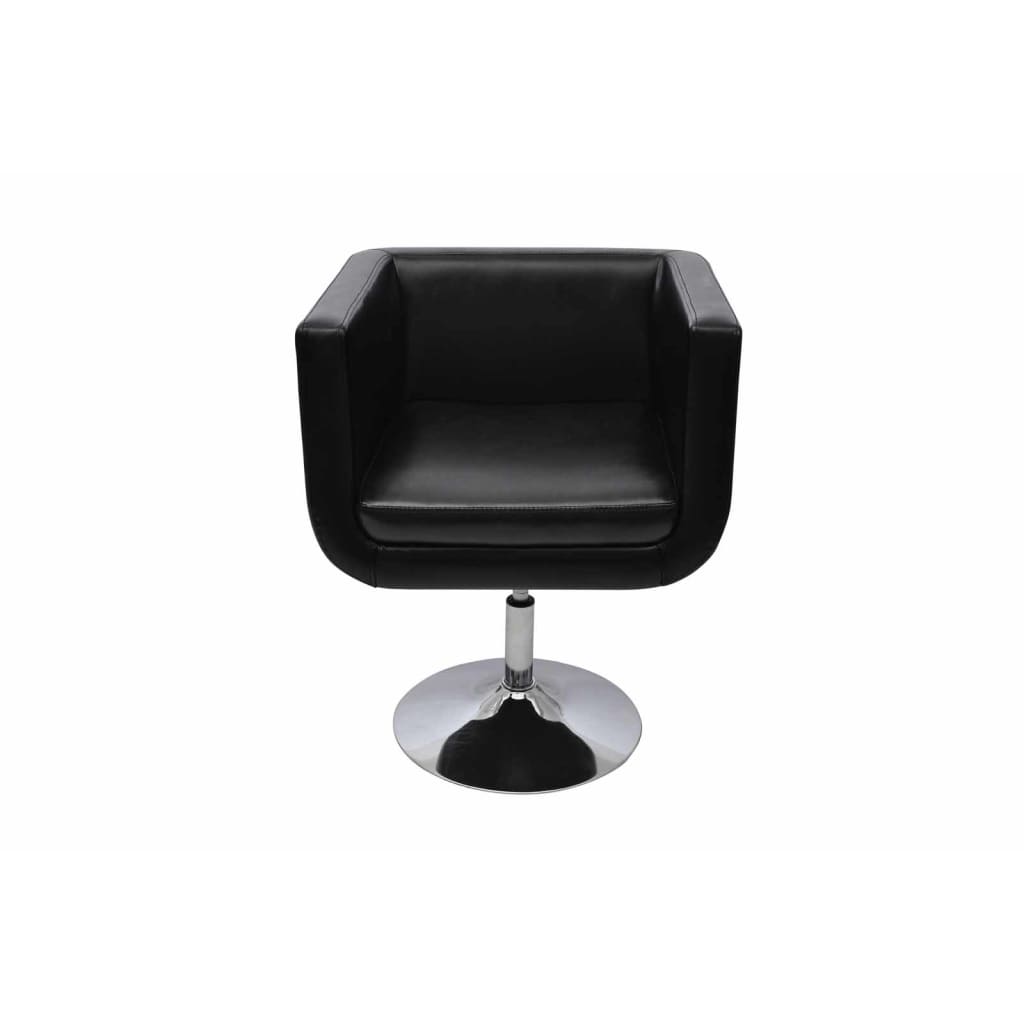 vidaXL Chaise de bar lot de 2 cuir artificiel noir
