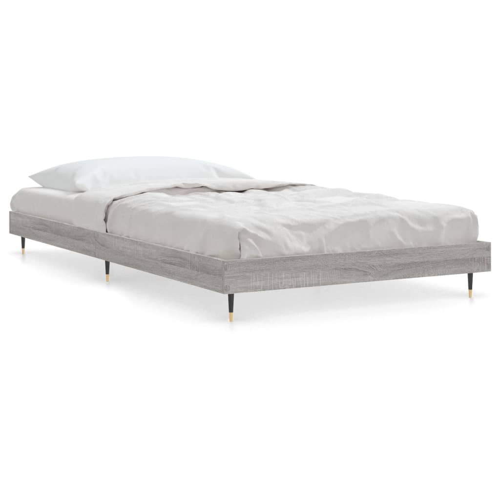 vidaXL Cadre de lit sans matelas sonoma gris 90x190 cm