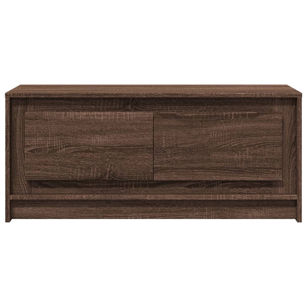 vidaXL Table basse avec lumières LED chêne marron bois d'ingénierie